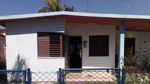 'House front' Casas particulares are an alternative to hotels in Cuba.